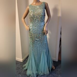 NWT RedHead Teal Sequin & Rhinestone Dress Size 12. 😍